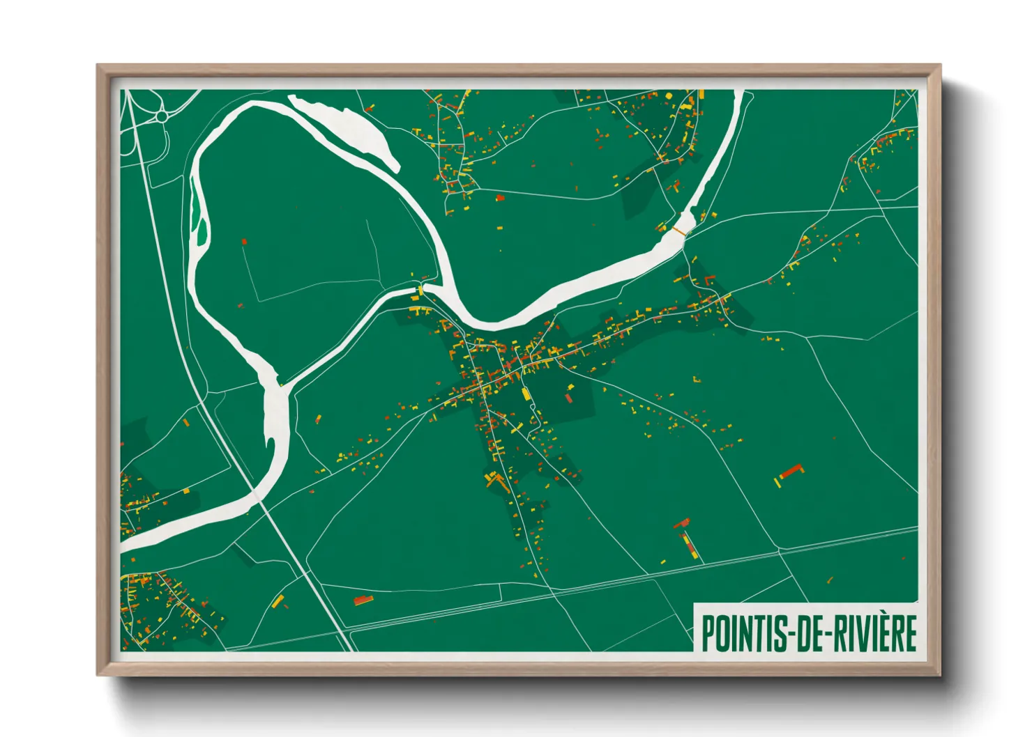 Une affiche de carte sur Pointis-de-Rivière