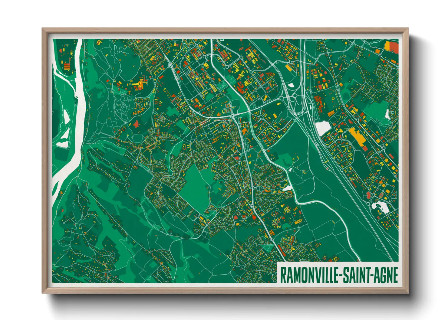 Une affiche de carte sur Ramonville-Saint-Agne