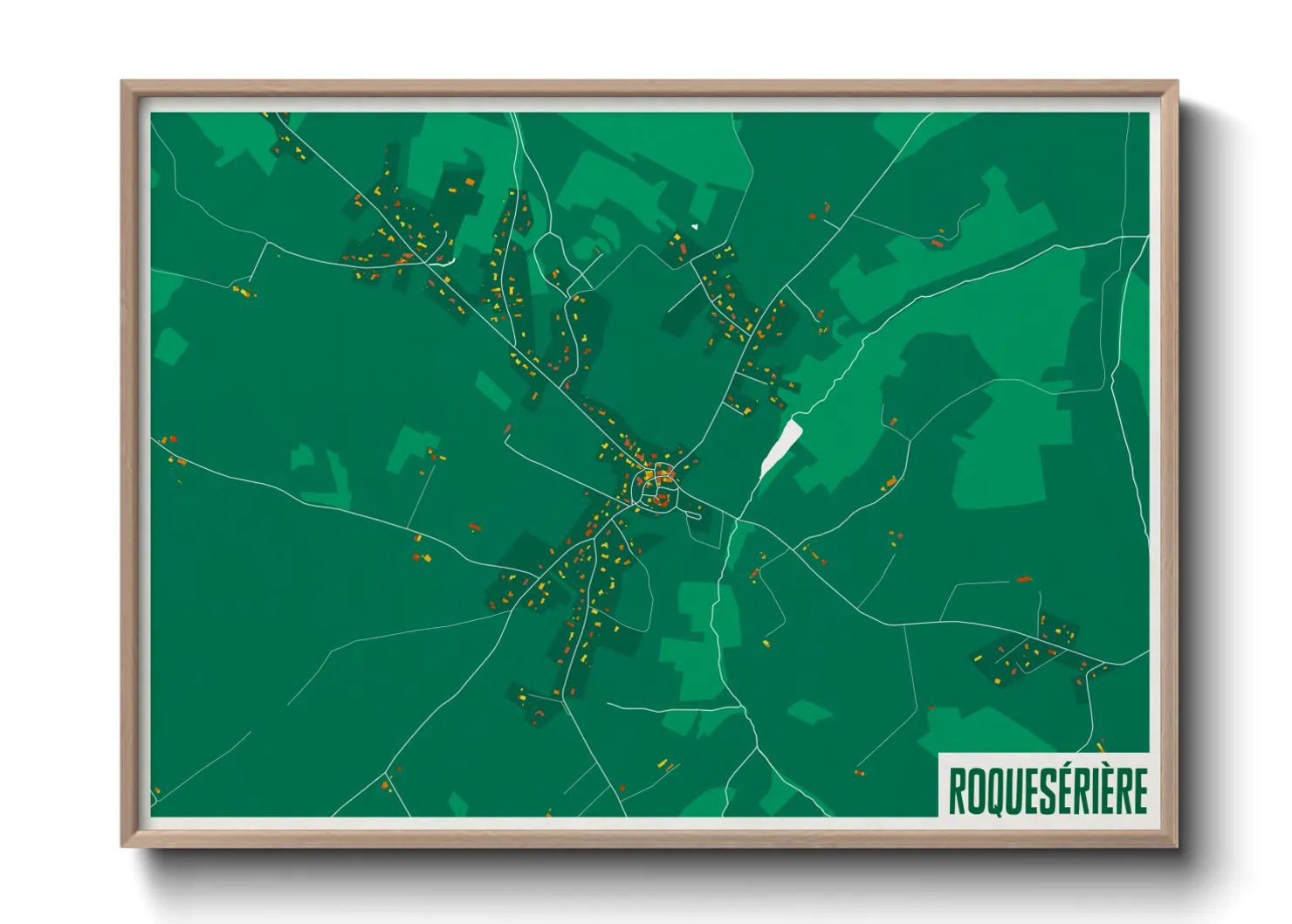 Une affiche de carte sur Roquesérière