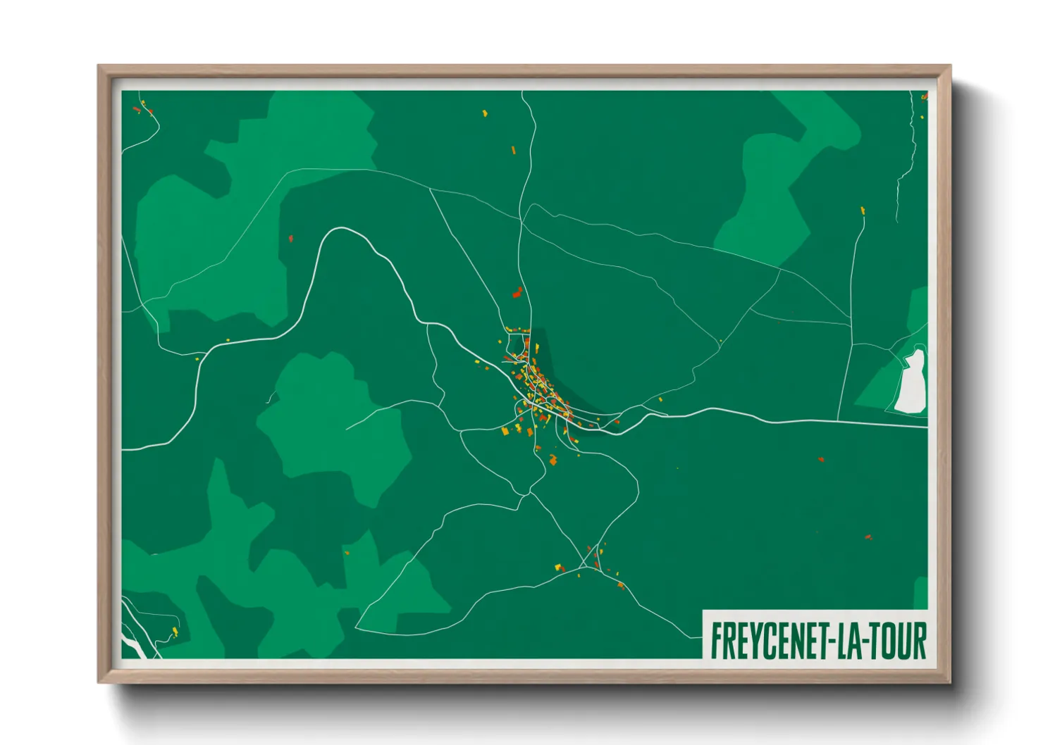 Une affiche de carte sur Freycenet-la-Tour