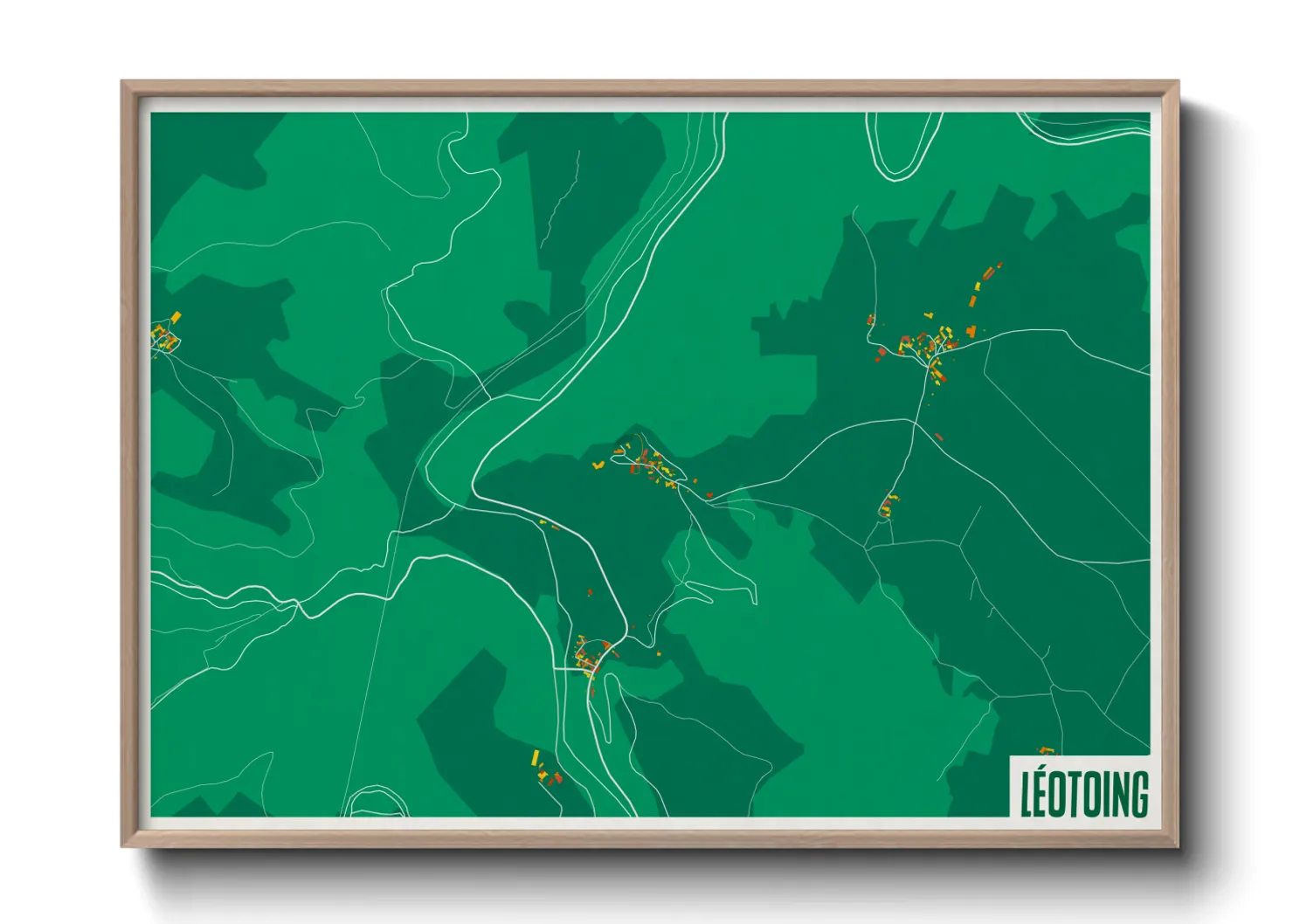 Une affiche de carte sur Léotoing