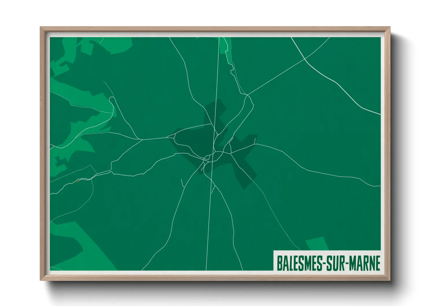 Une affiche de carte sur Balesmes-sur-Marne