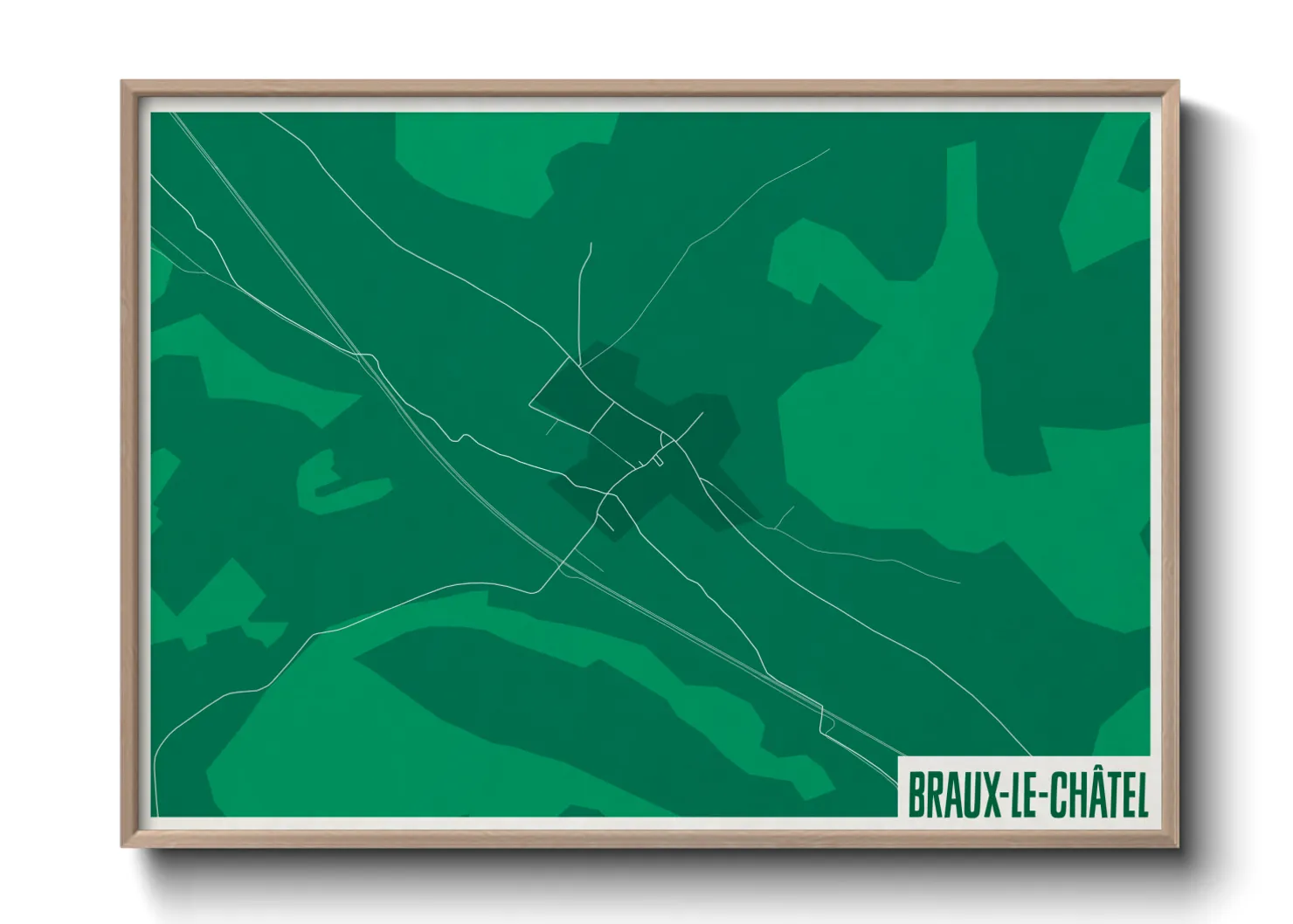 Une affiche de carte sur Braux-le-Châtel