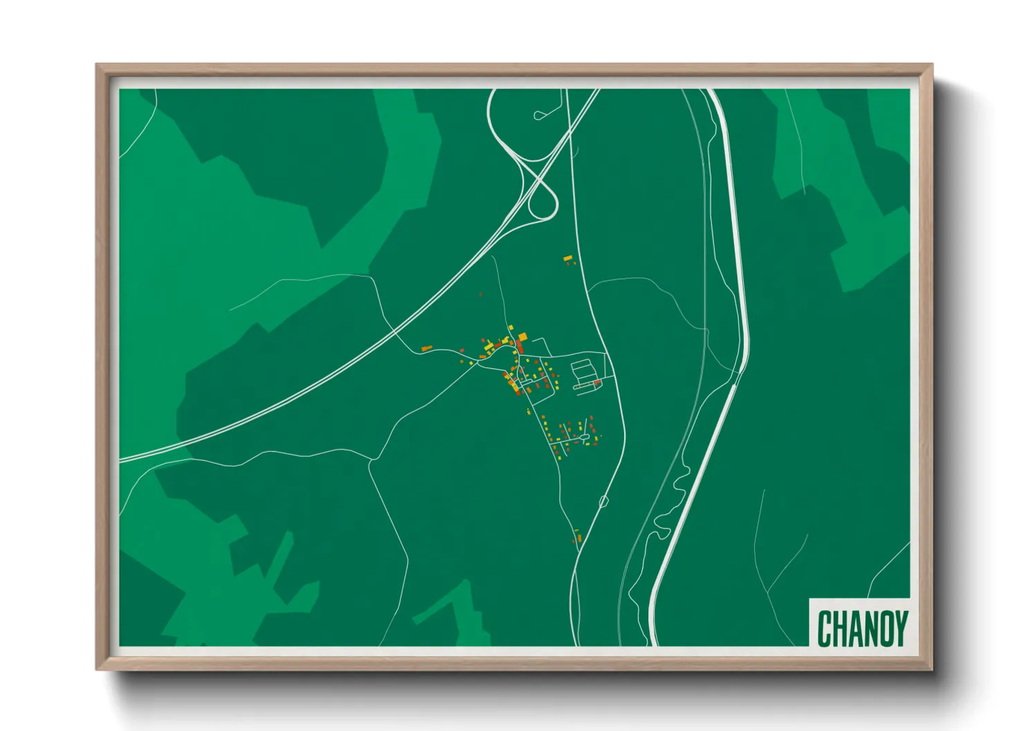 Une affiche de carte sur Chanoy