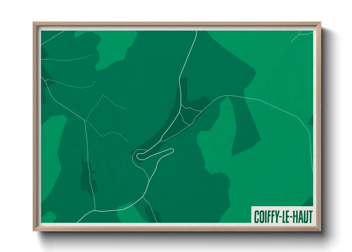 Une affiche de carte sur Coiffy-le-Haut