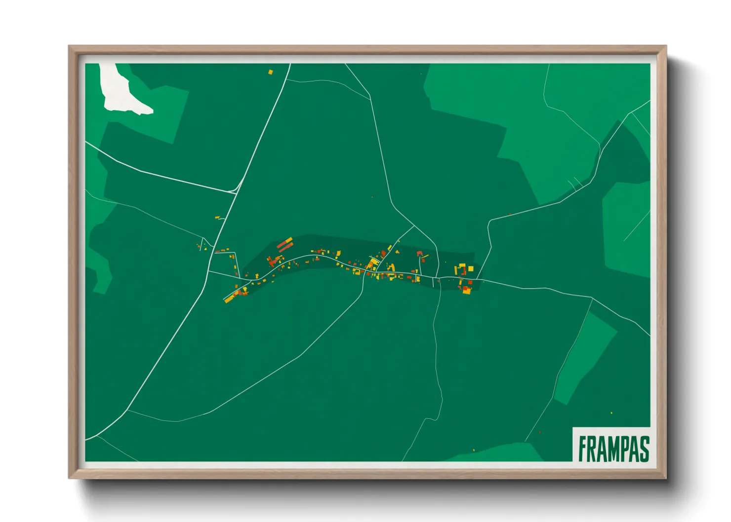Une affiche de carte sur Frampas