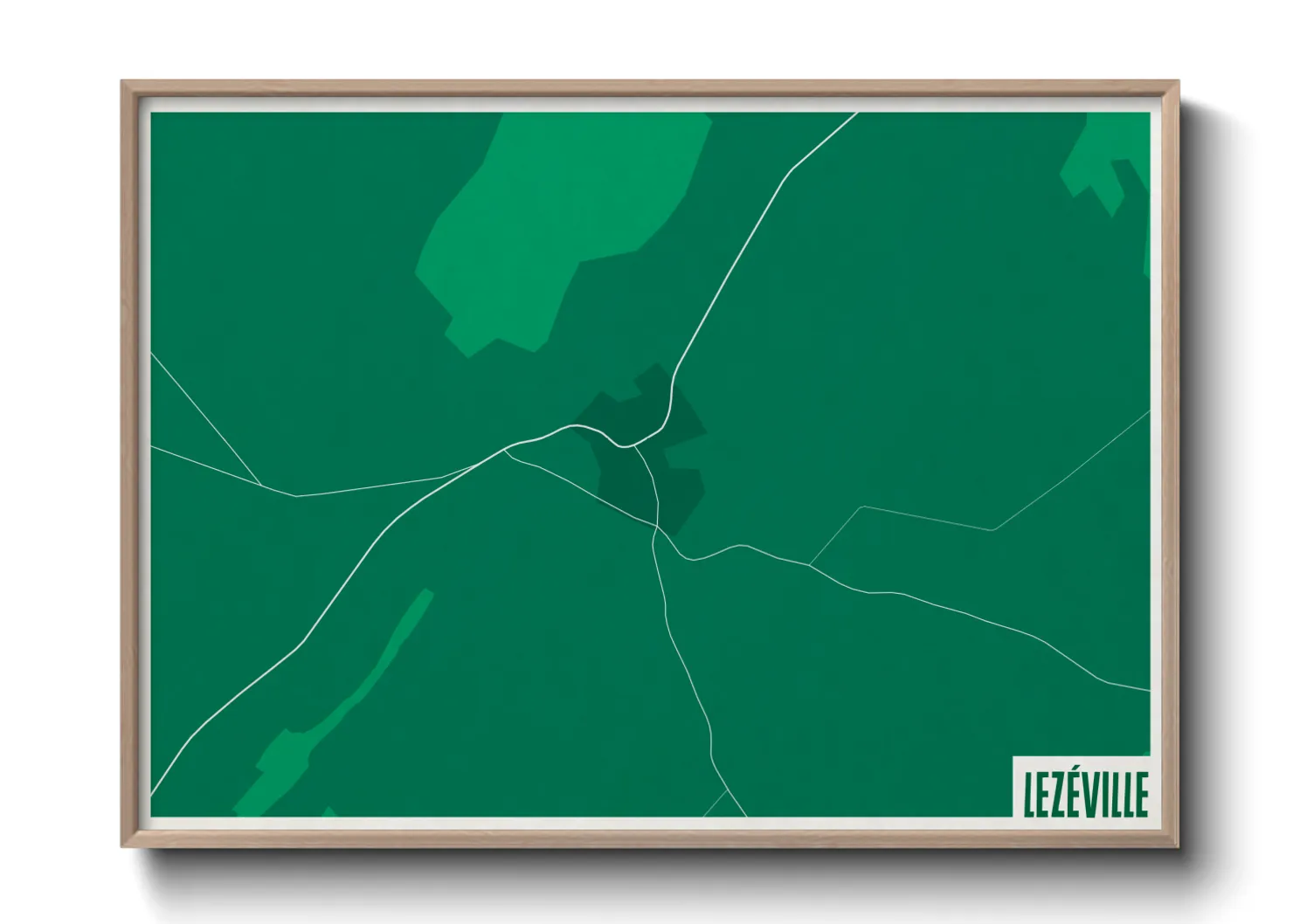 Une affiche de carte sur Lezéville