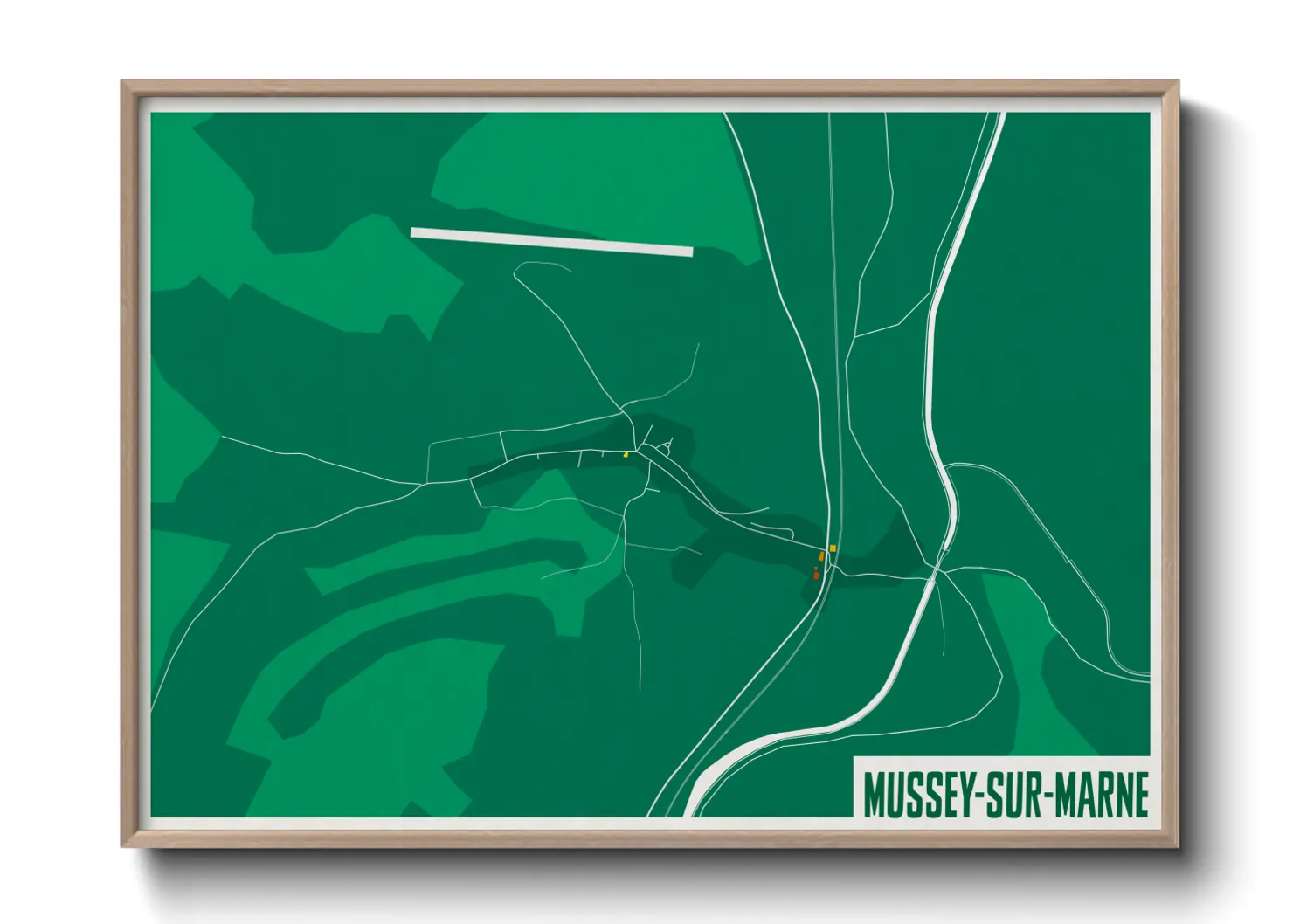 Une affiche de carte sur Mussey-sur-Marne