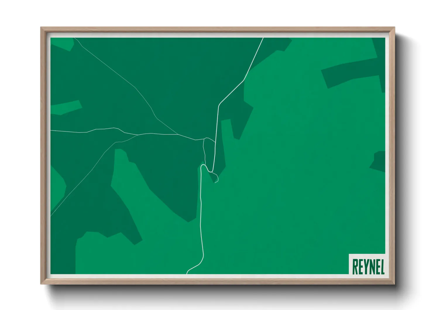 Une affiche de carte sur Reynel