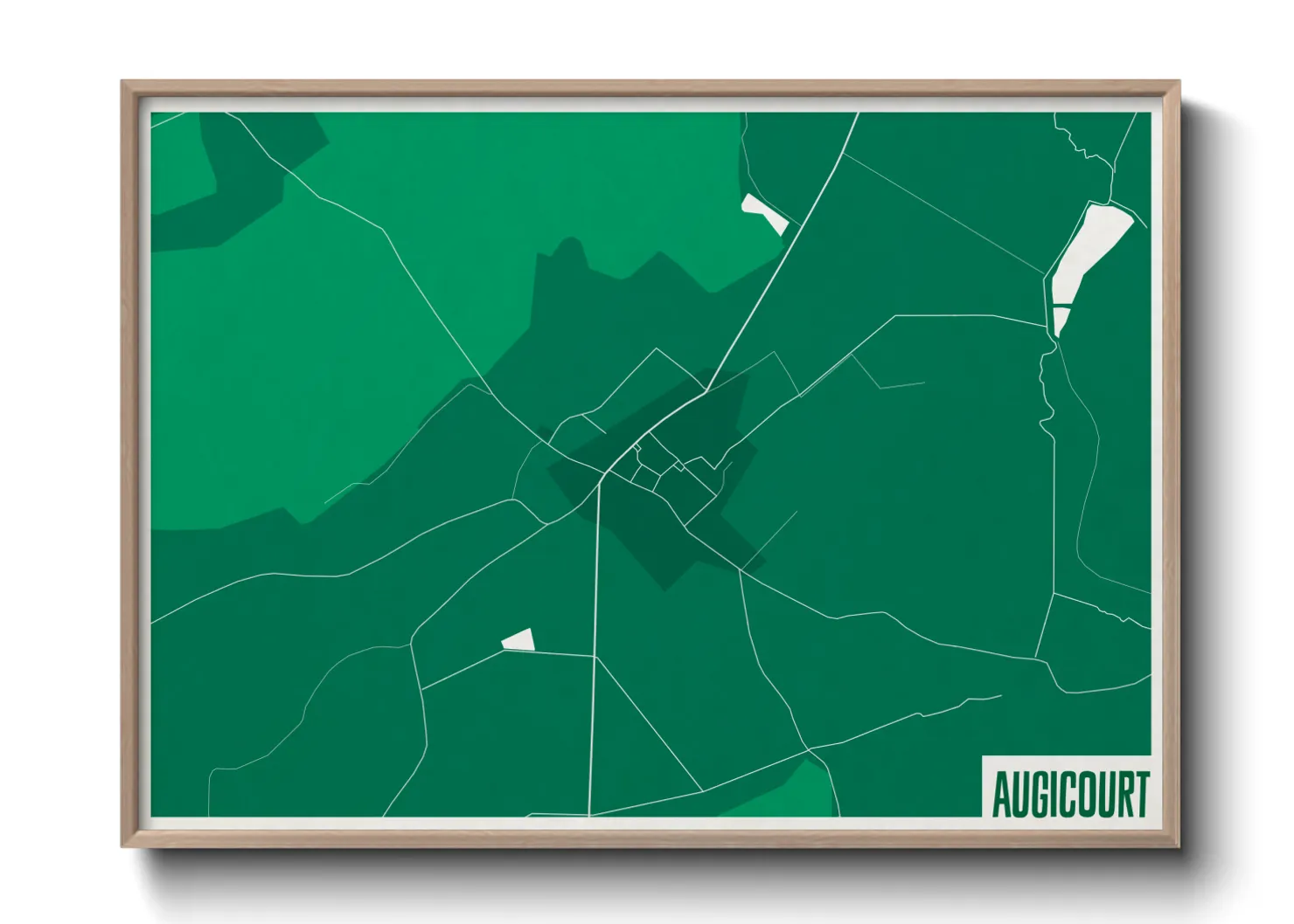 Une affiche de carte sur Augicourt