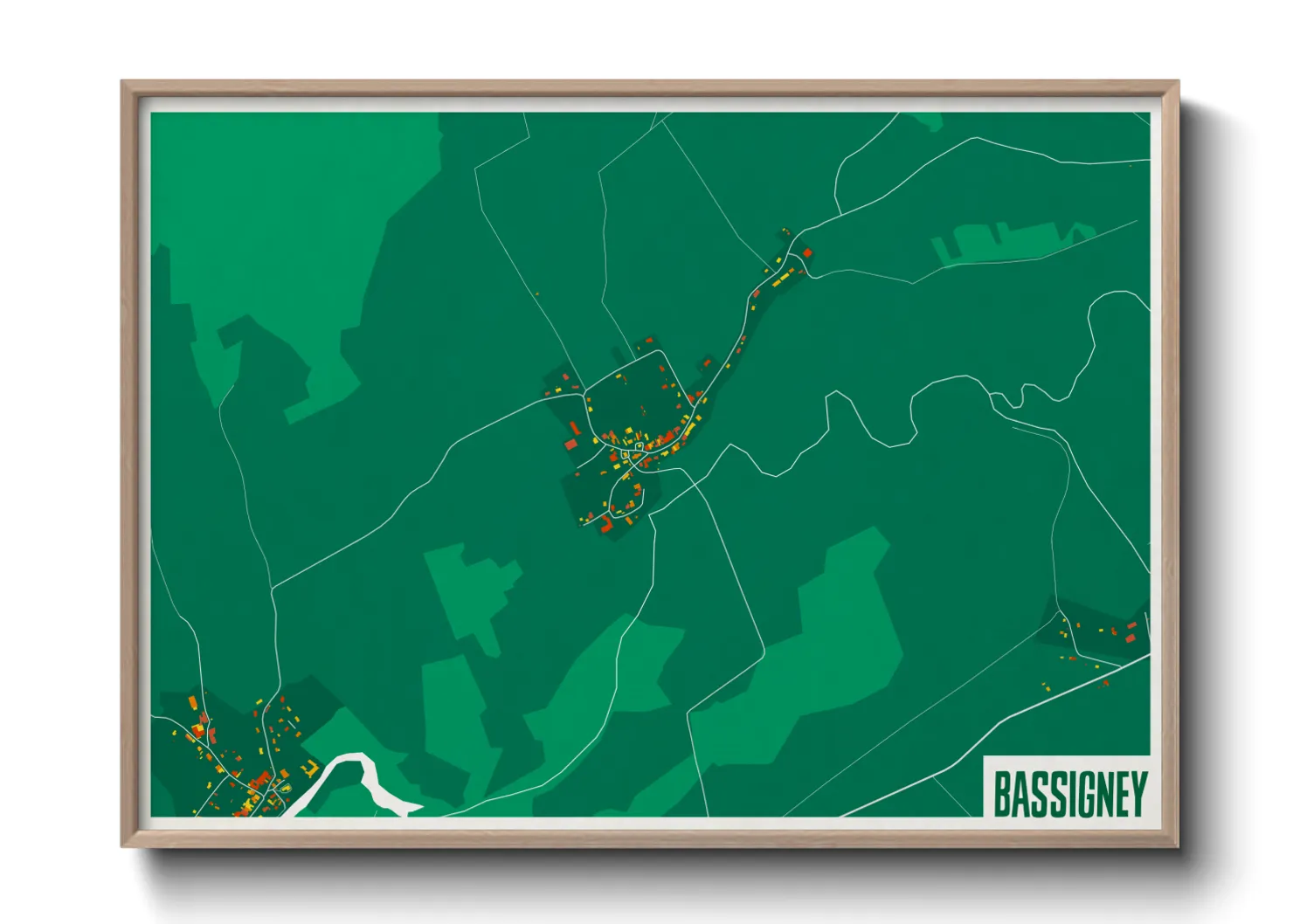 Une affiche de carte sur Bassigney