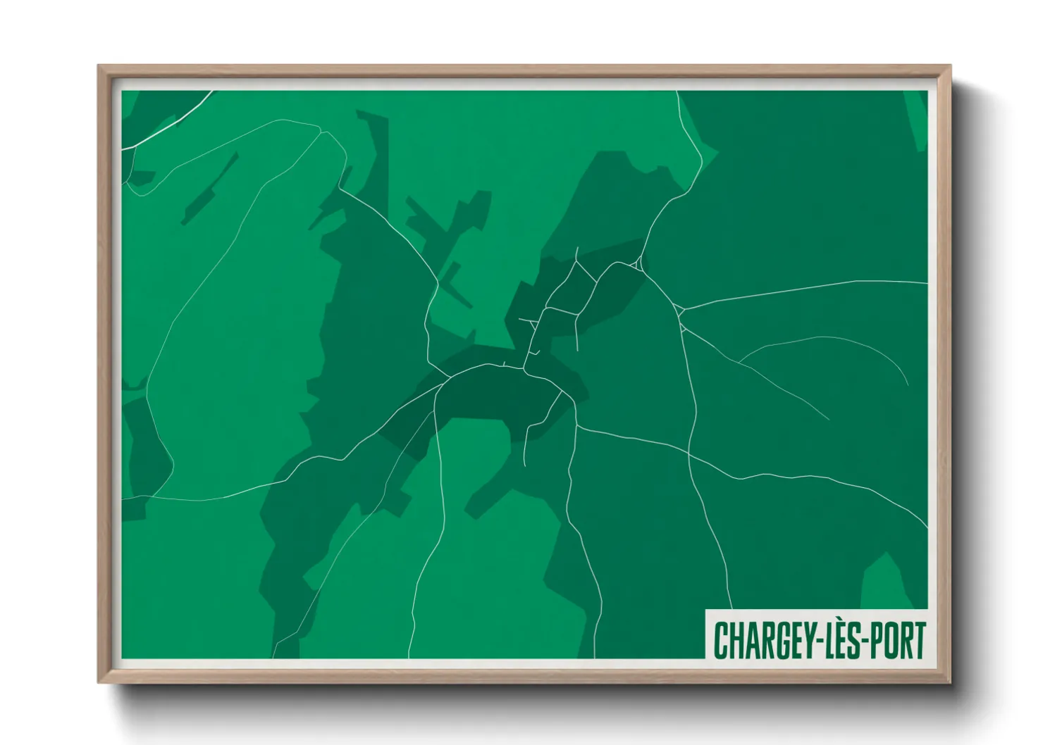 Une affiche de carte sur Chargey-lès-Port