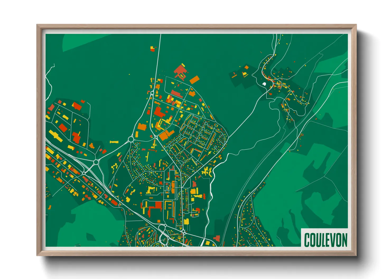 Une affiche de carte sur Coulevon