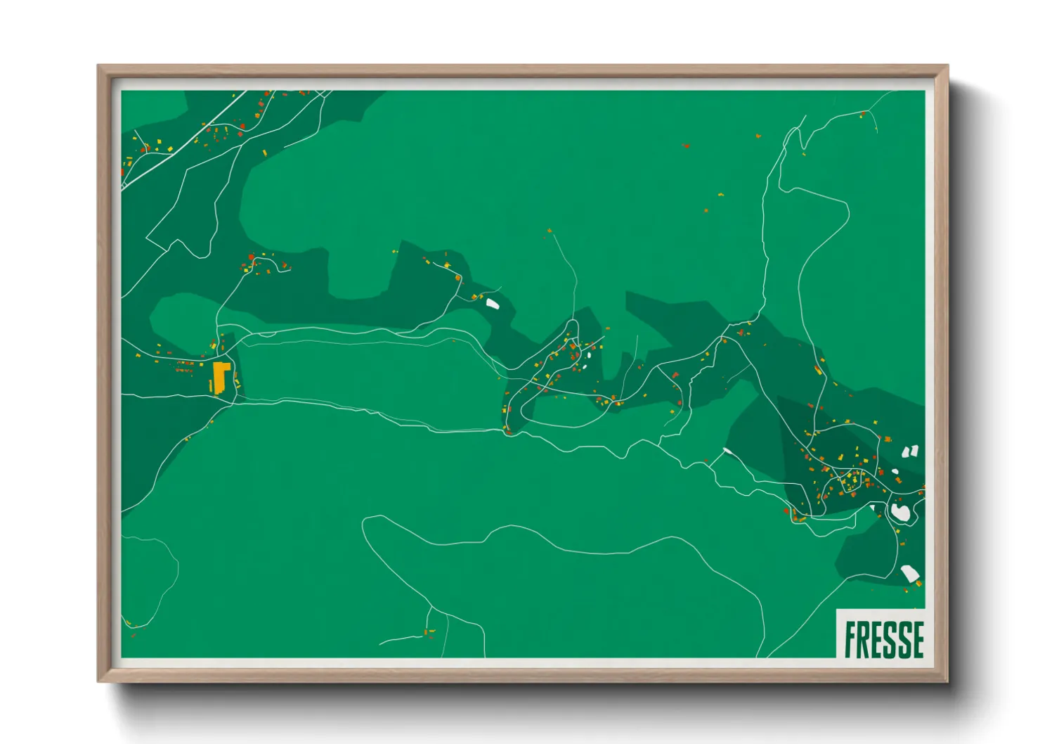 Une affiche de carte sur Fresse