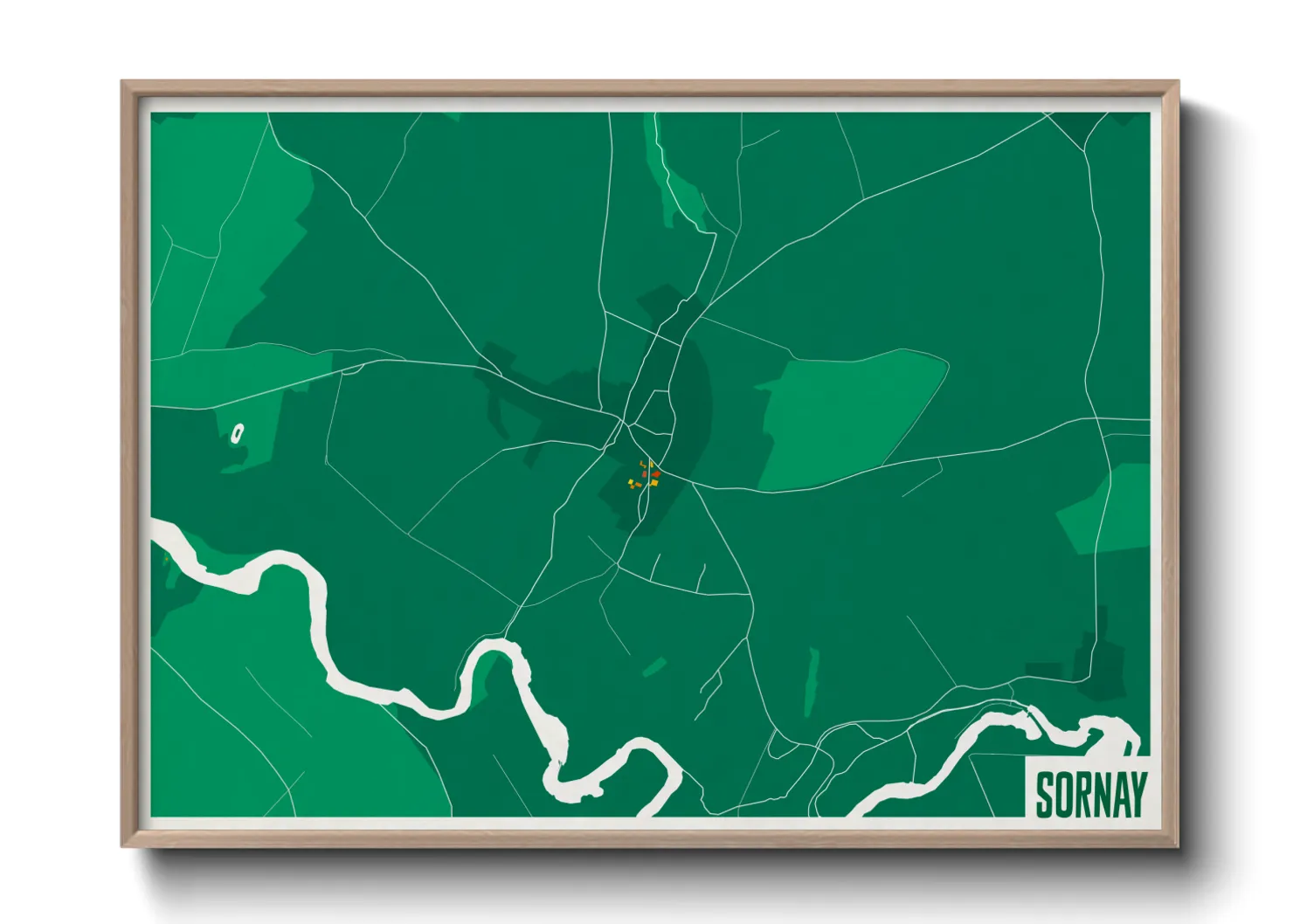 Une affiche de carte sur Sornay