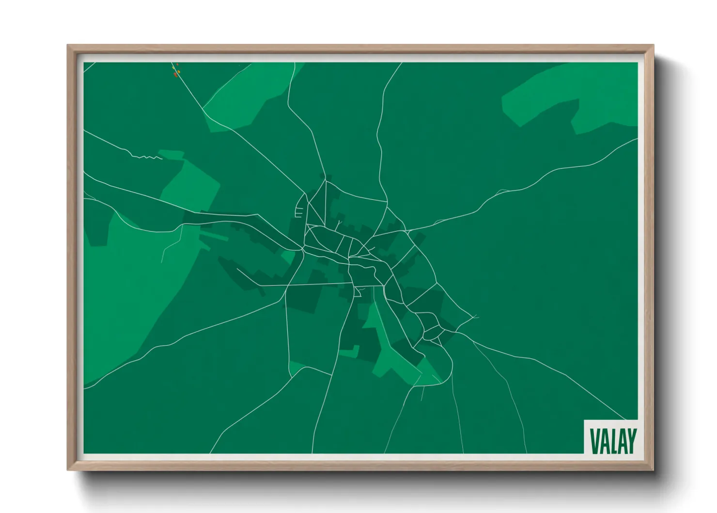 Une affiche de carte sur Valay