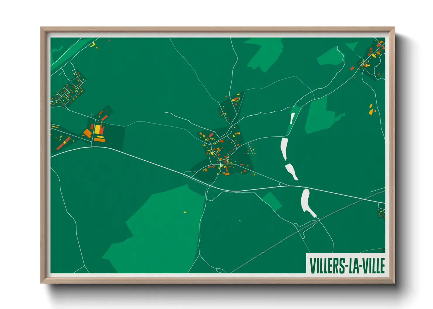 Une affiche de carte sur Villers-la-Ville