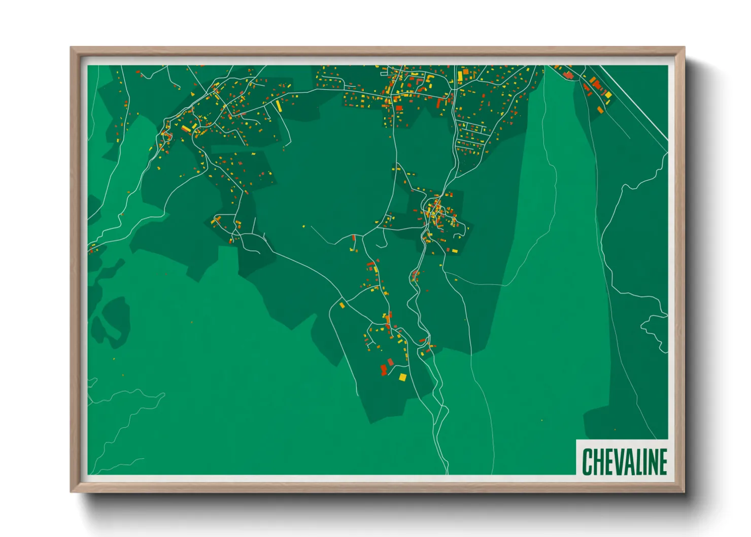 Une affiche de carte sur Chevaline