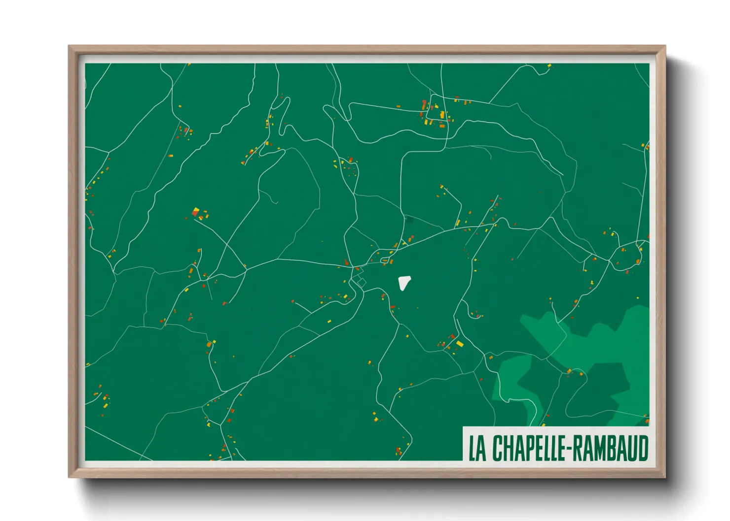 Une affiche de carte sur La Chapelle-Rambaud