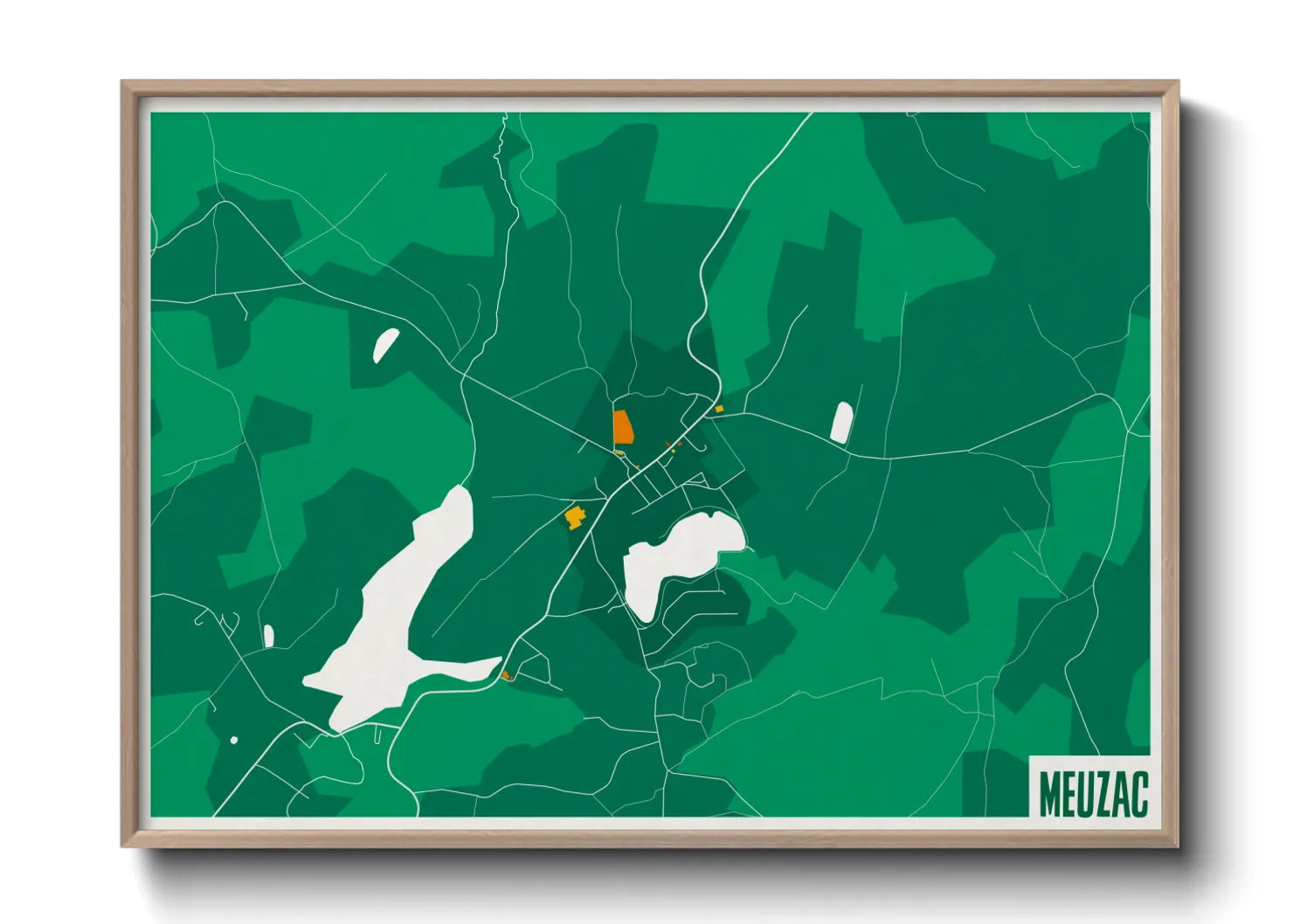 Une affiche de carte sur Meuzac