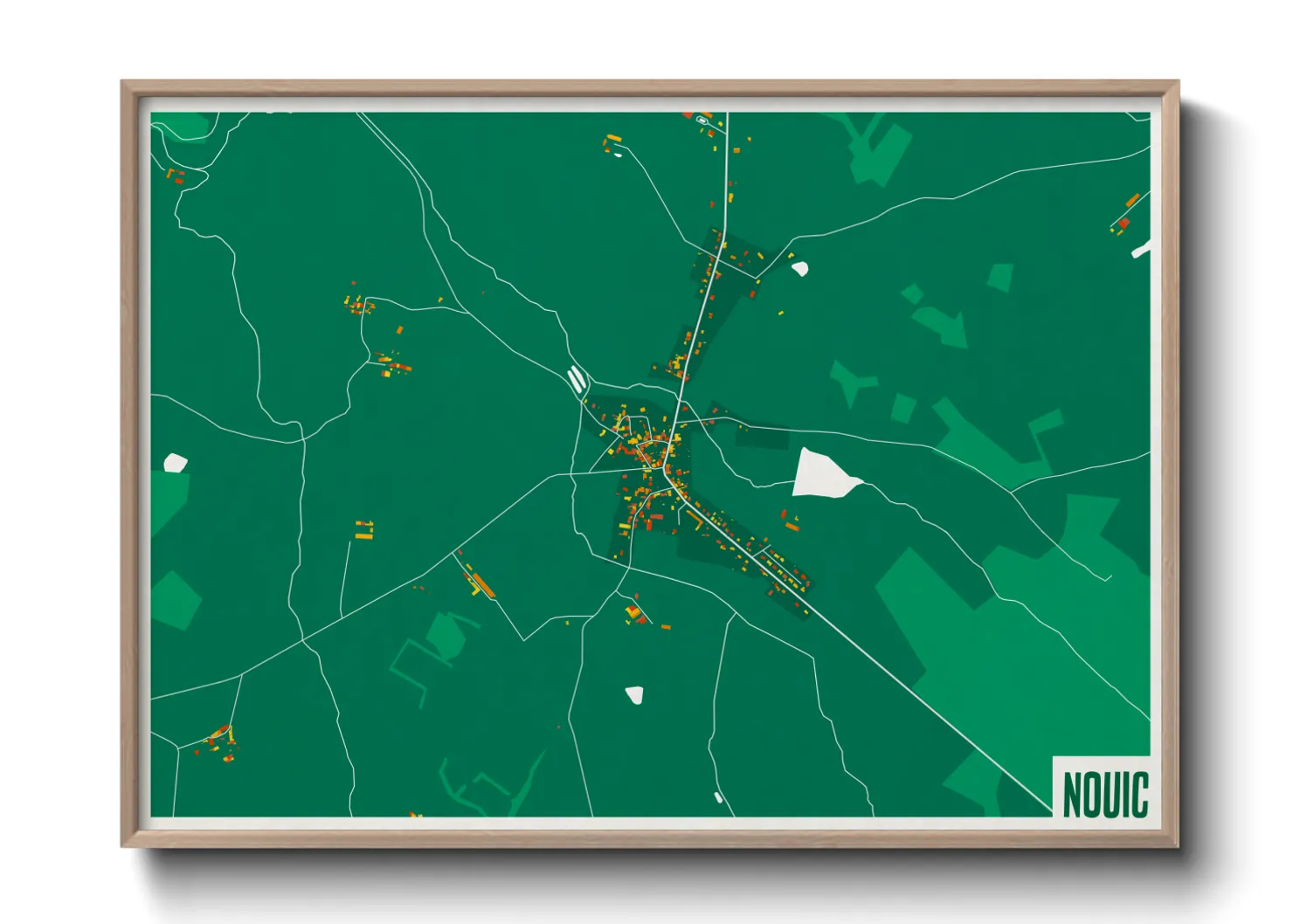 Une affiche de carte sur Nouic