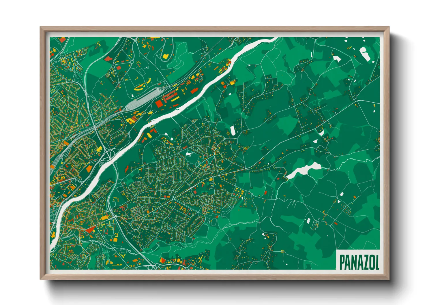 Une affiche de carte sur Panazol