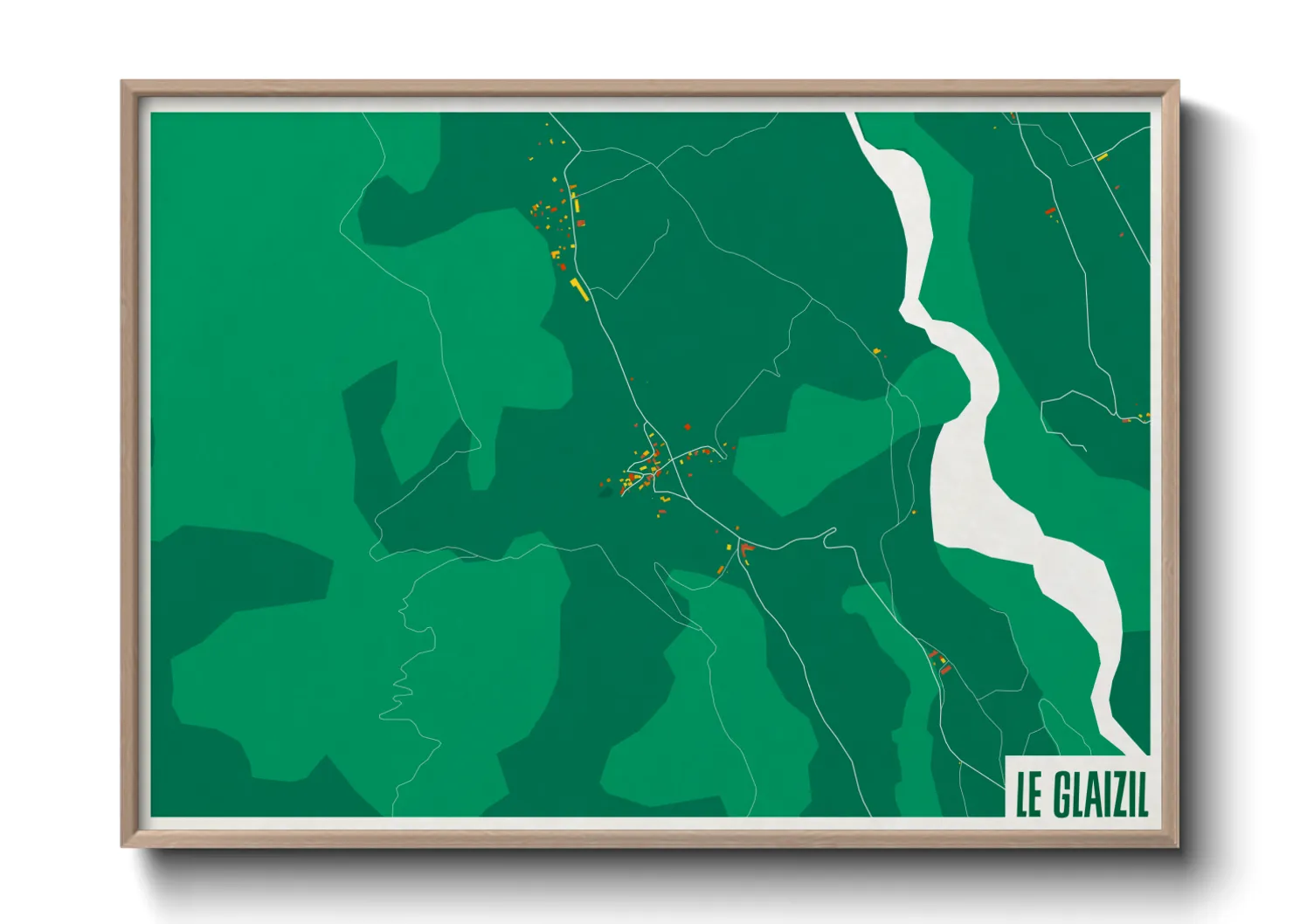 Une affiche de carte sur Le Glaizil