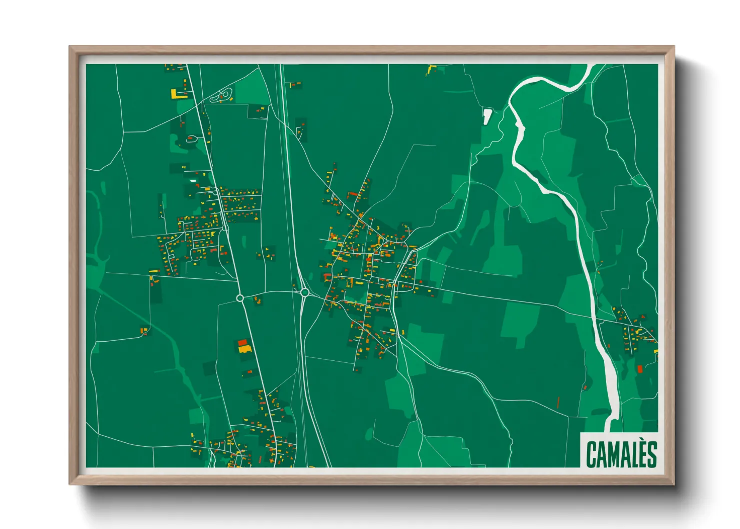 Une affiche de carte sur Camalès