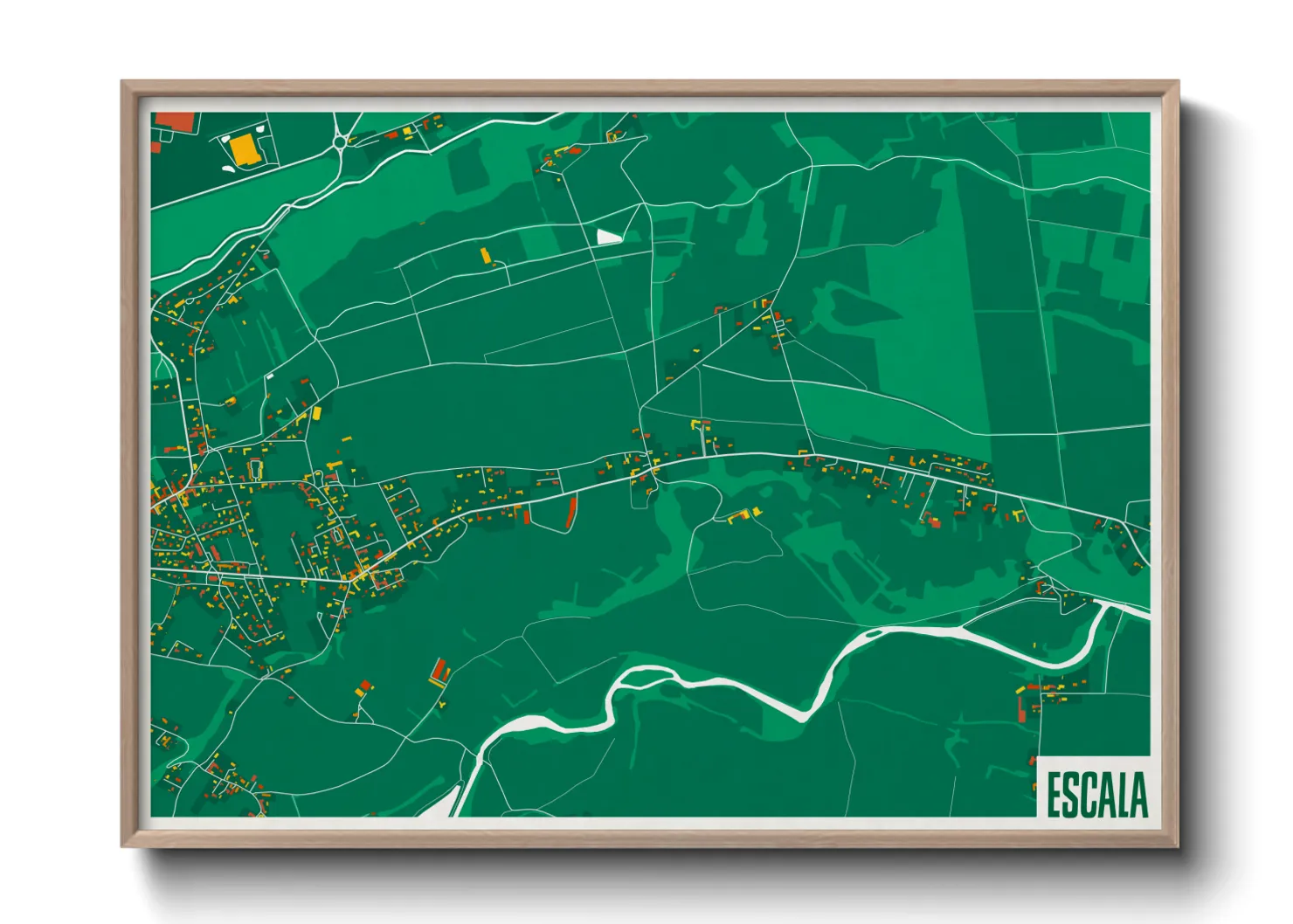 Une affiche de carte sur Escala