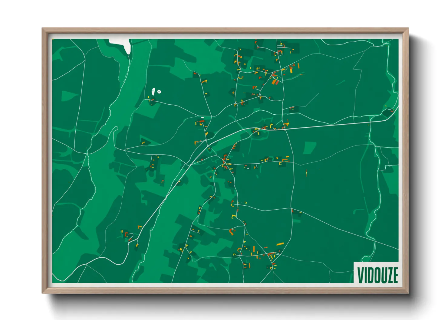 Une affiche de carte sur Vidouze