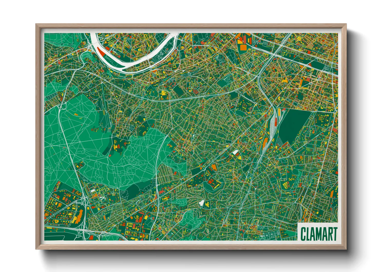 Une affiche de carte sur Clamart