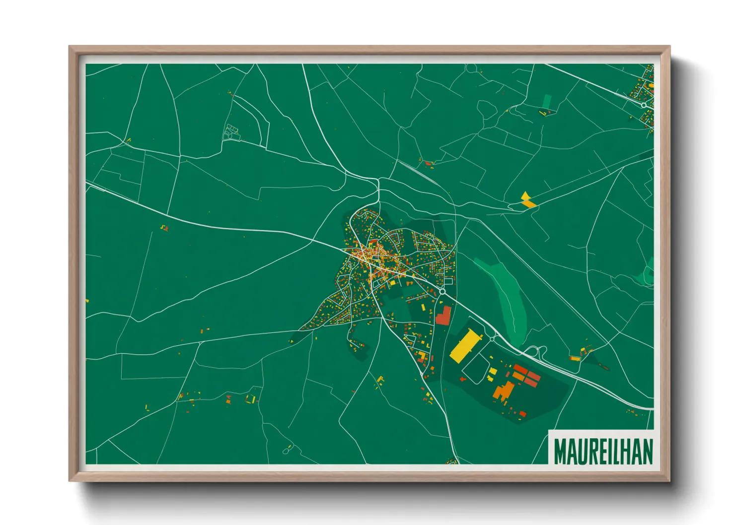 Une affiche de carte sur Maureilhan