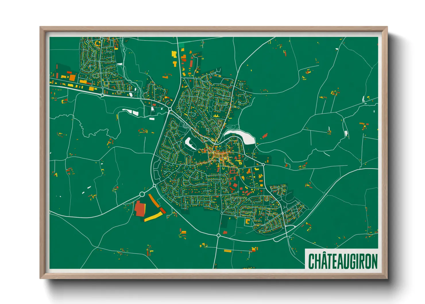 Une affiche de carte sur Châteaugiron