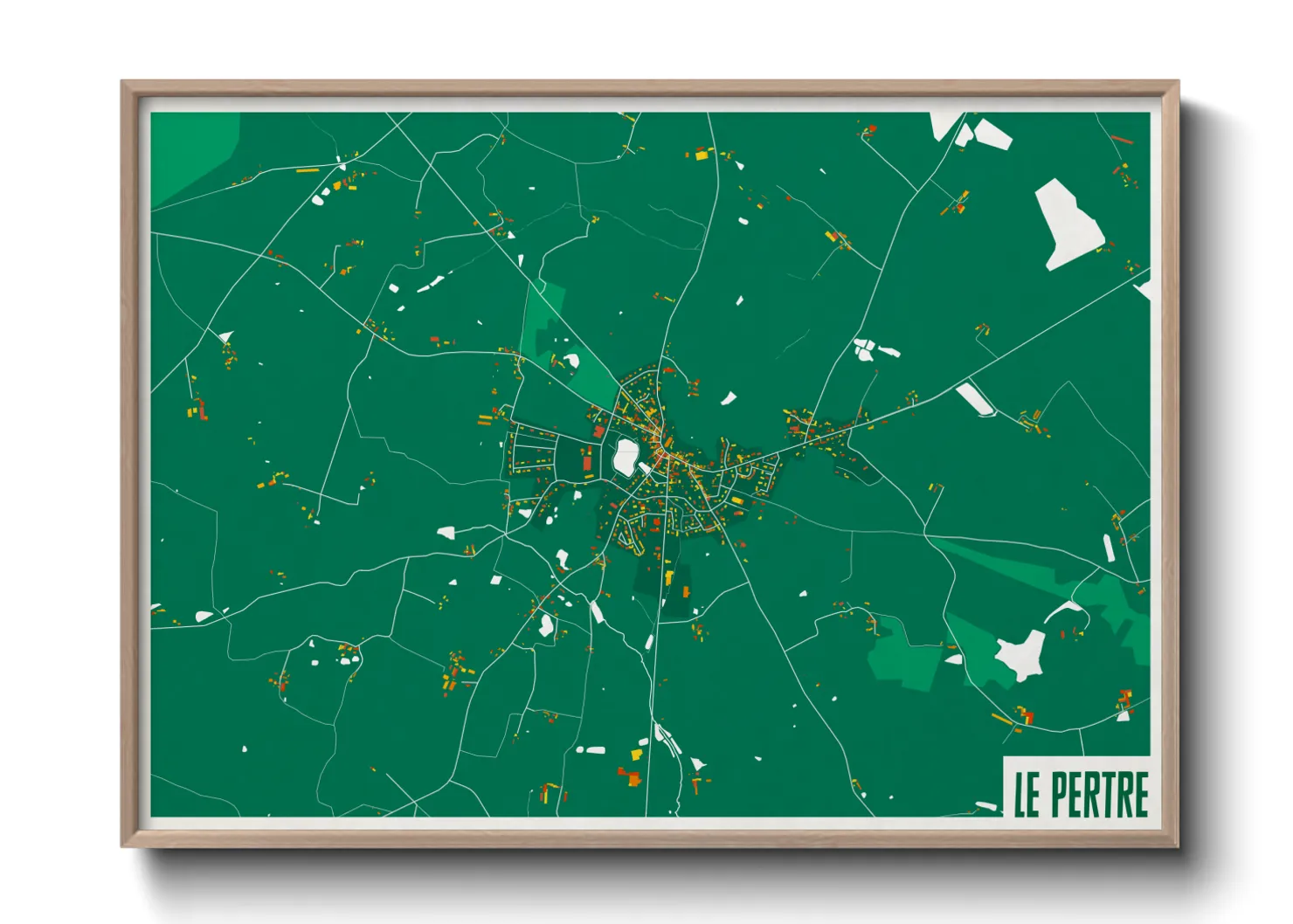 Une affiche de carte sur Le Pertre