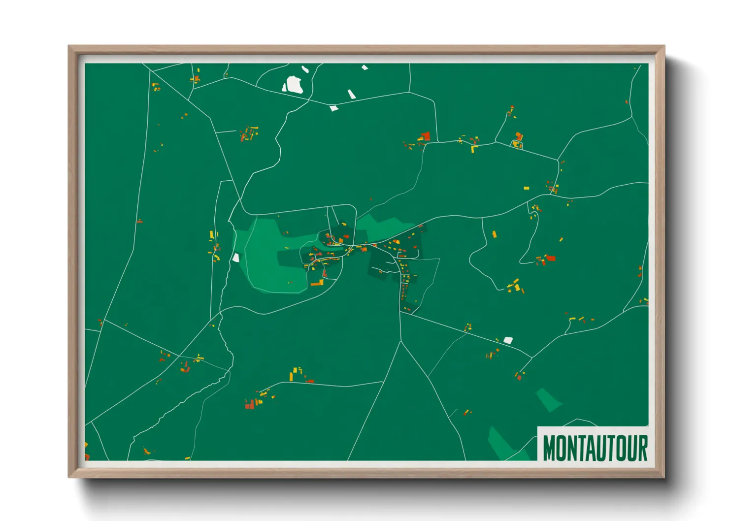 Une affiche de carte sur Montautour