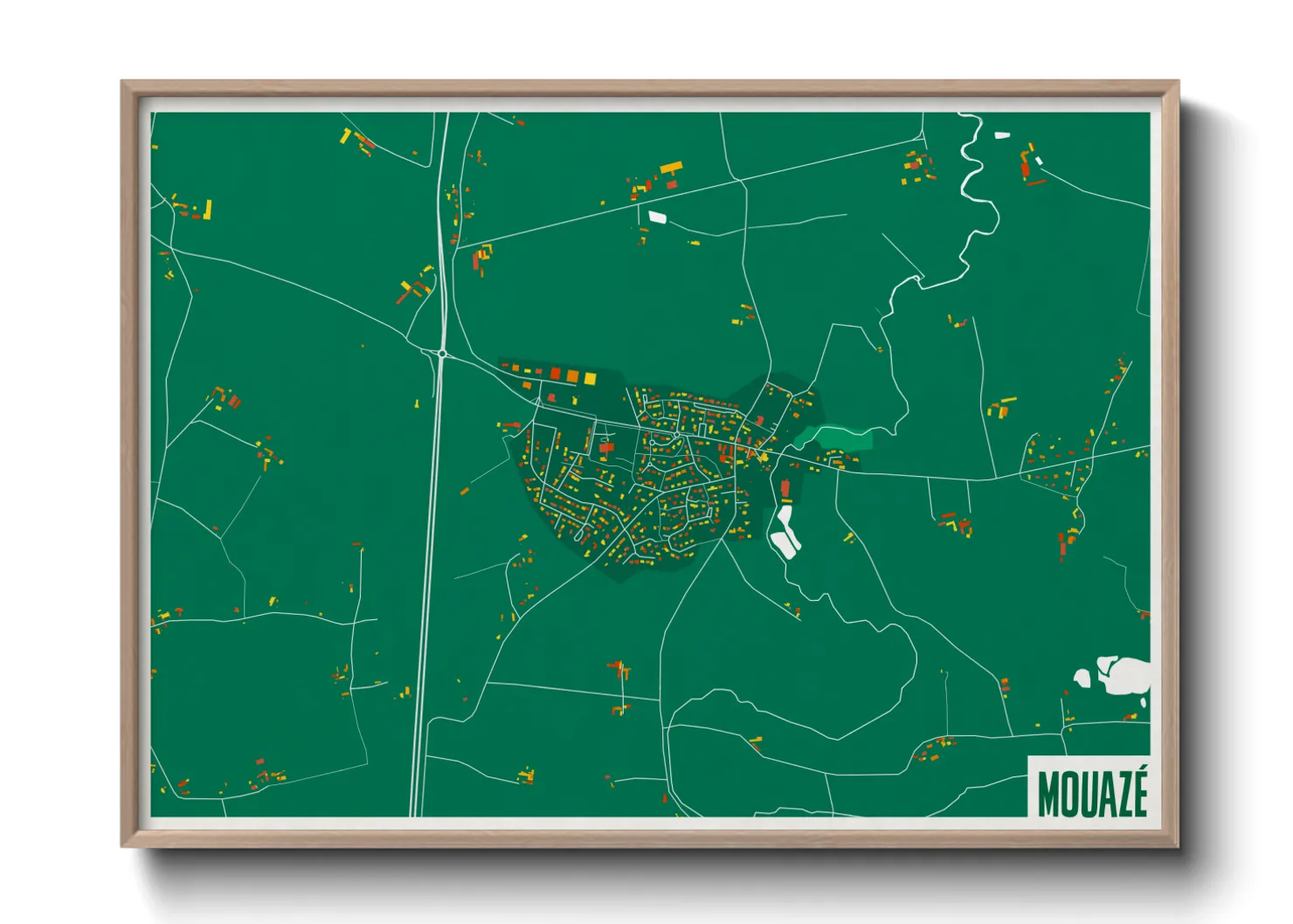 Une affiche de carte sur Mouazé