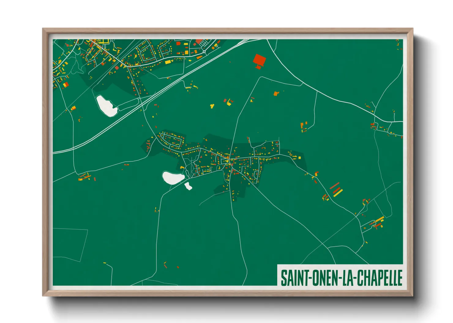 Une affiche de carte sur Saint-Onen-la-Chapelle
