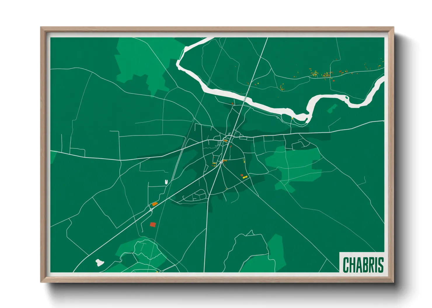 Une affiche de carte sur Chabris