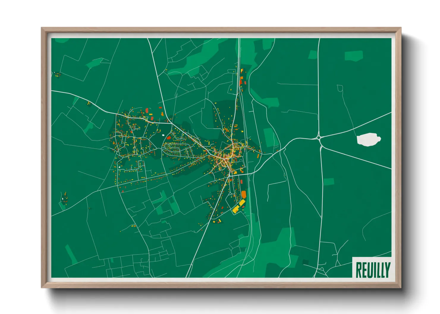 Une affiche de carte sur Reuilly