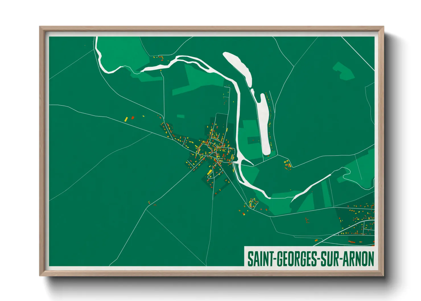 Une affiche de carte sur Saint-Georges-sur-Arnon