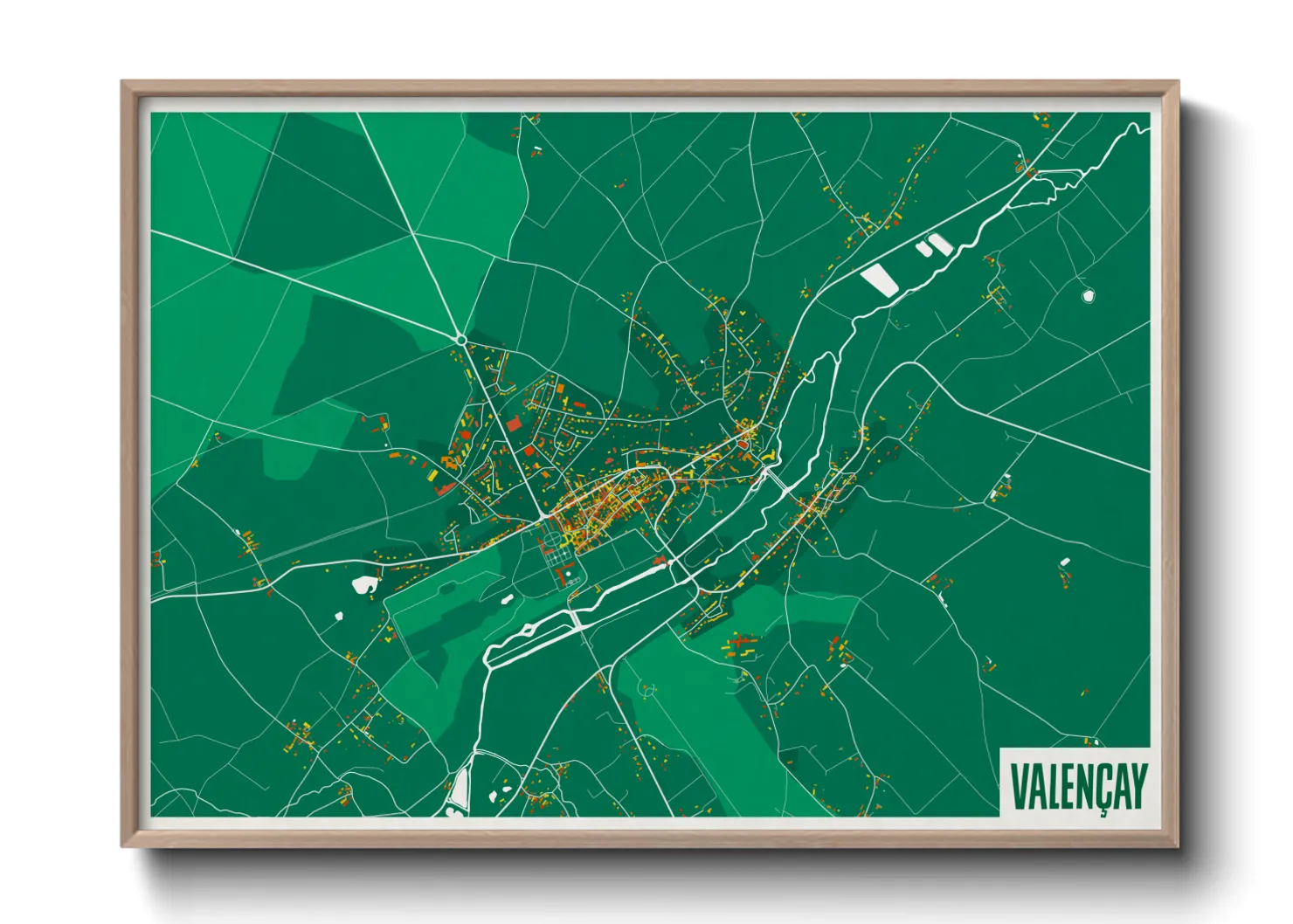 Une affiche de carte sur Valençay
