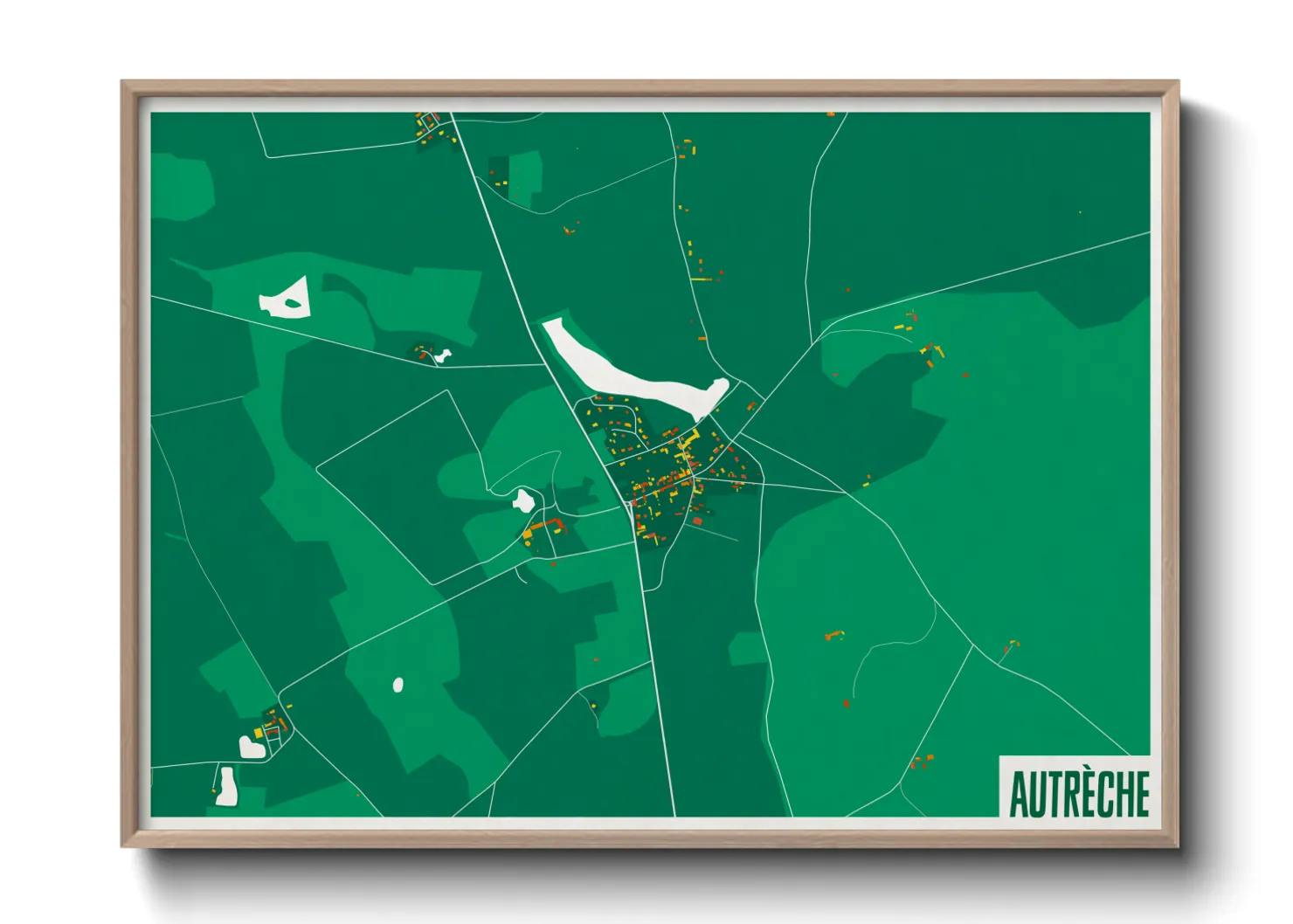Une affiche de carte sur Autrèche