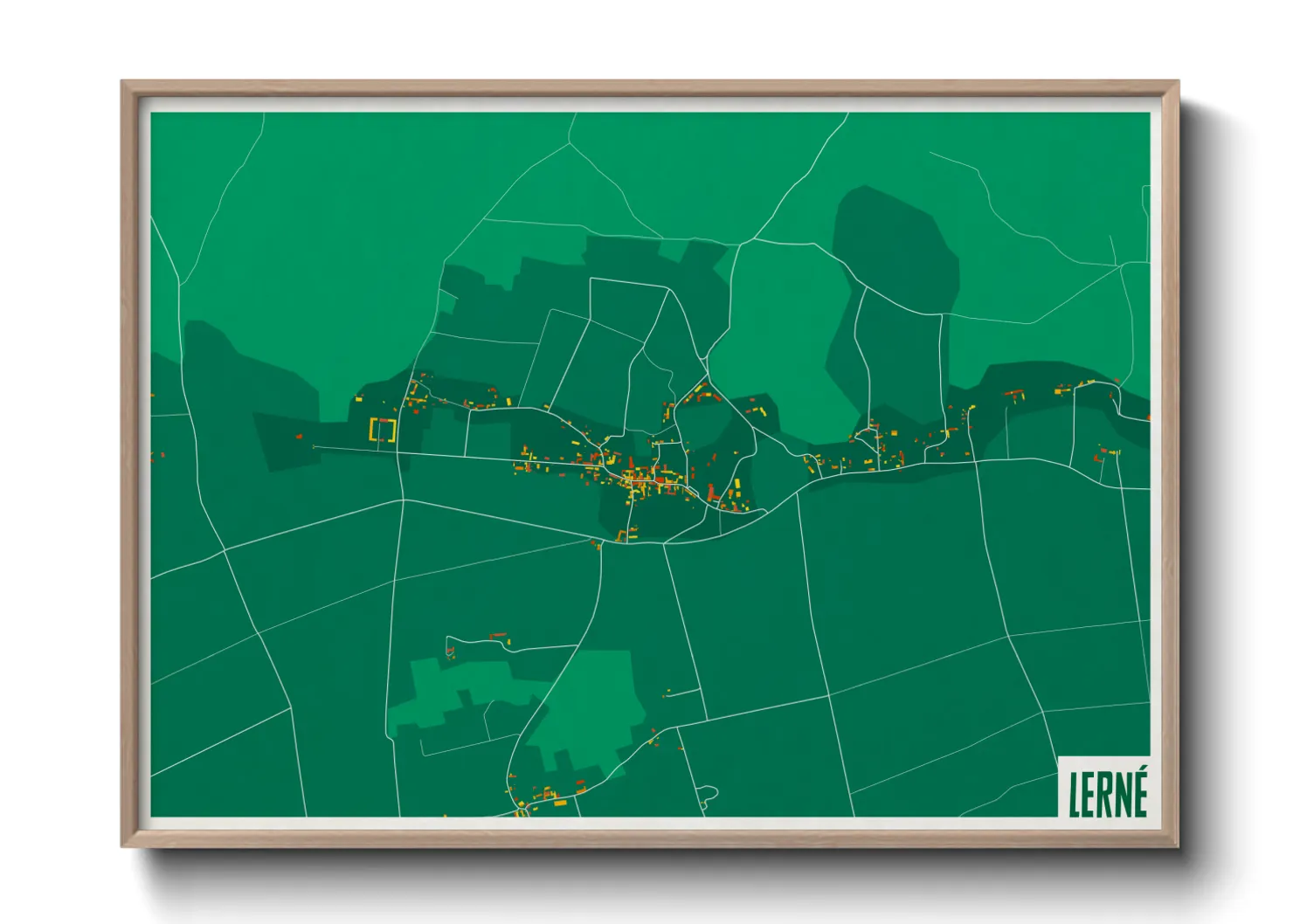 Une affiche de carte sur Lerné