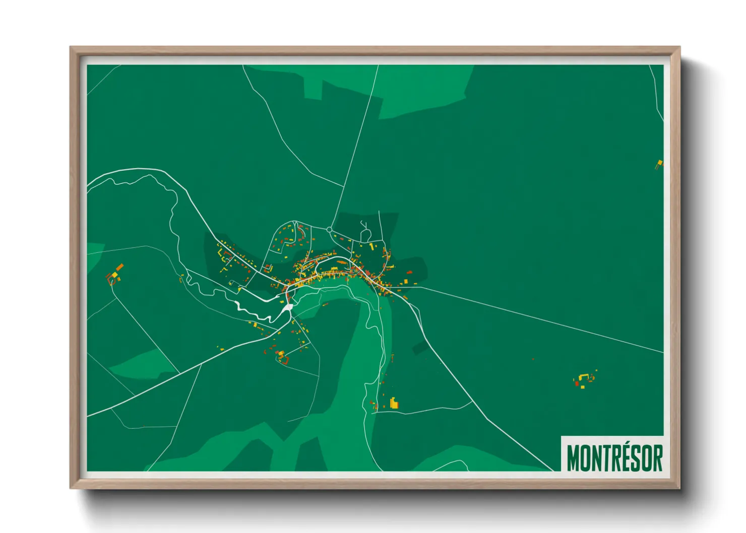 Une affiche de carte sur Montrésor