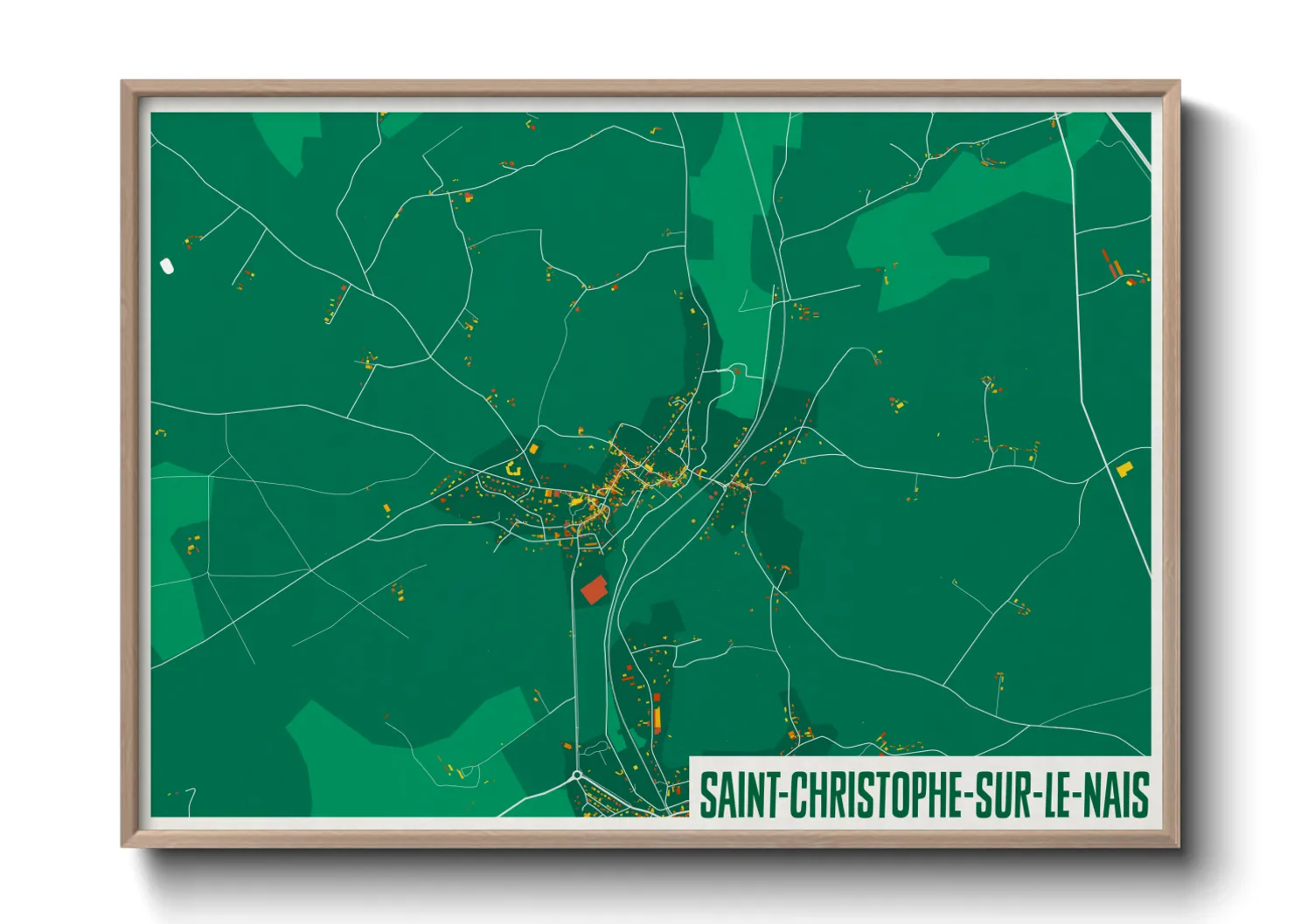 Une affiche de carte sur Saint-Christophe-sur-le-Nais
