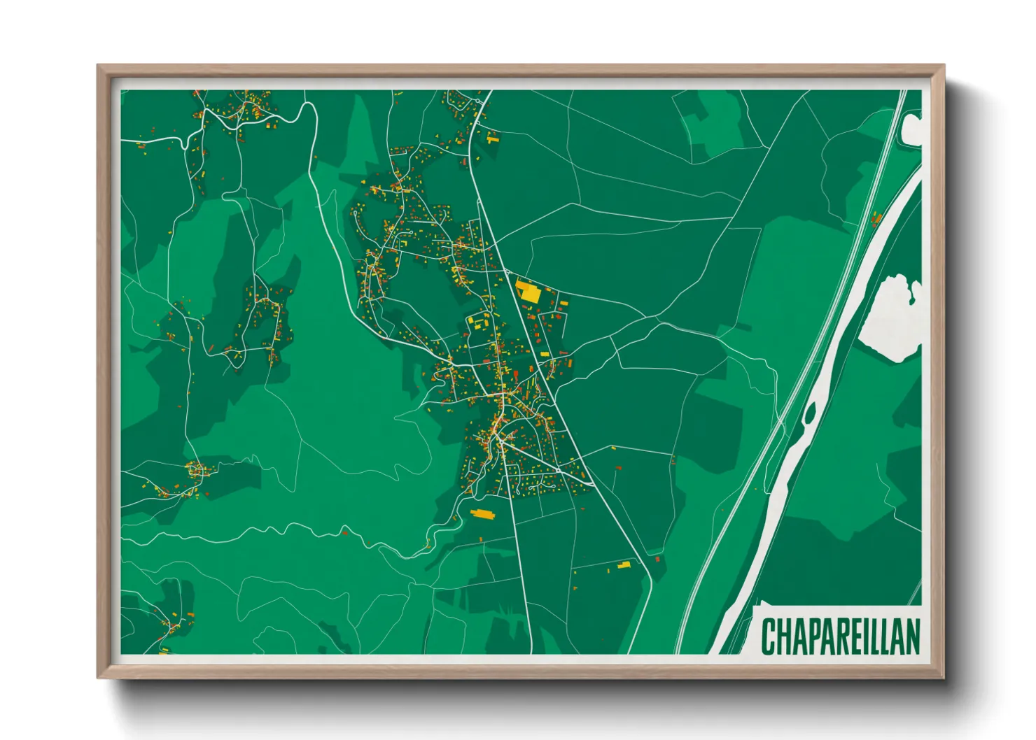 Une affiche de carte sur Chapareillan