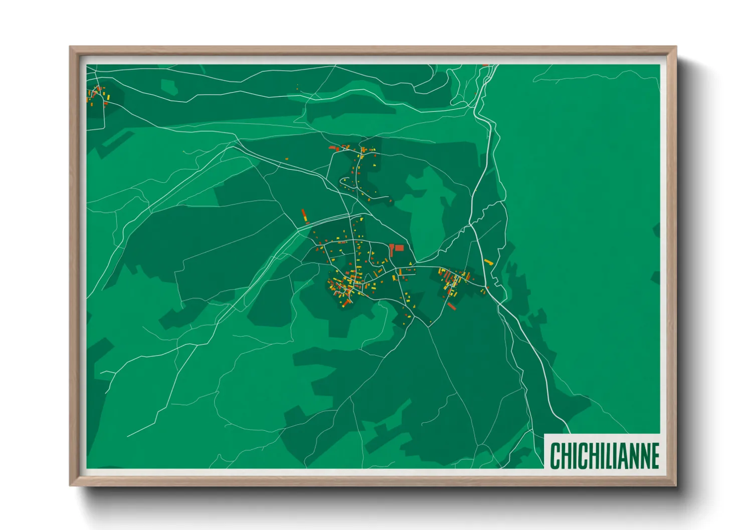 Une affiche de carte sur Chichilianne