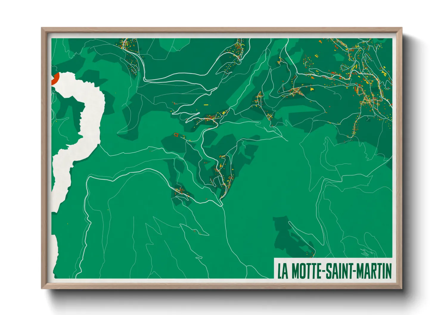 Une affiche de carte sur La Motte-Saint-Martin