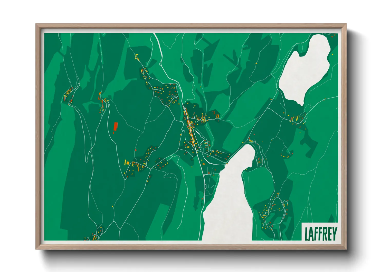 Une affiche de carte sur Laffrey