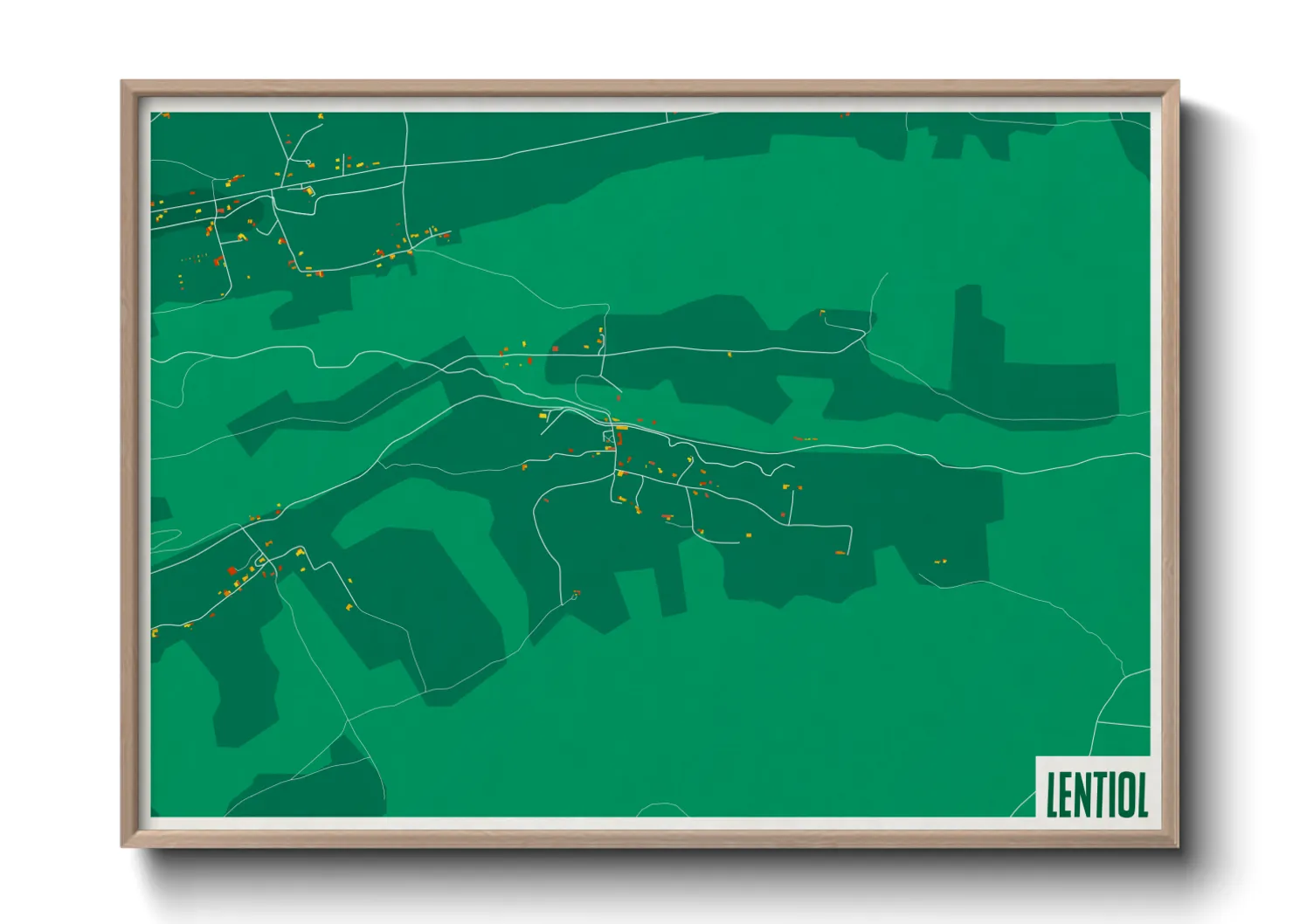 Une affiche de carte sur Lentiol